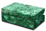 Flowery, Hinged Malachite Jewelry Box - DR Congo #335800-1